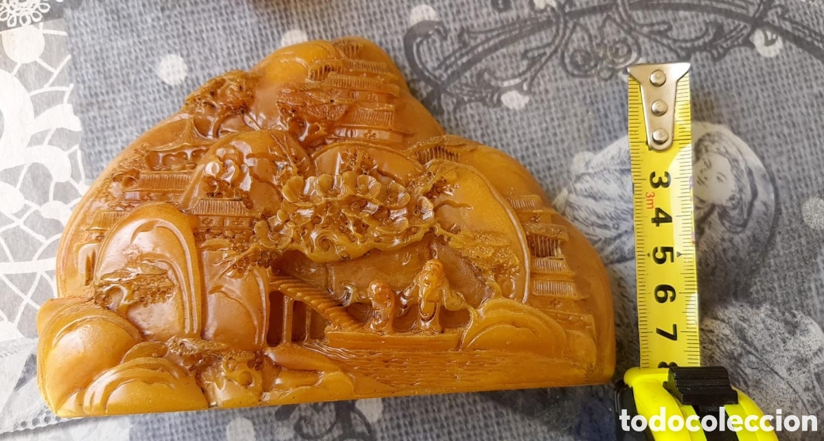 Antig&uuml;edades: Talla art&iacute;stica en piedra Shoushan, una gema natural