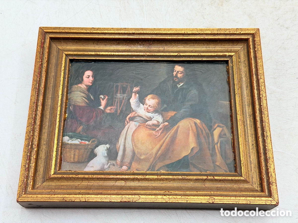 Antiquit&eacute;s: Escena Sagrada Familia Enmarcada