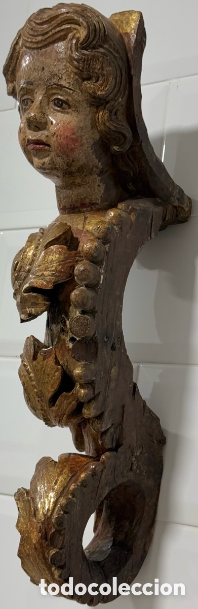 Antig&uuml;edades: PRECIOSO QUERUB&Iacute;N SIGLO XVIII - Foto 3