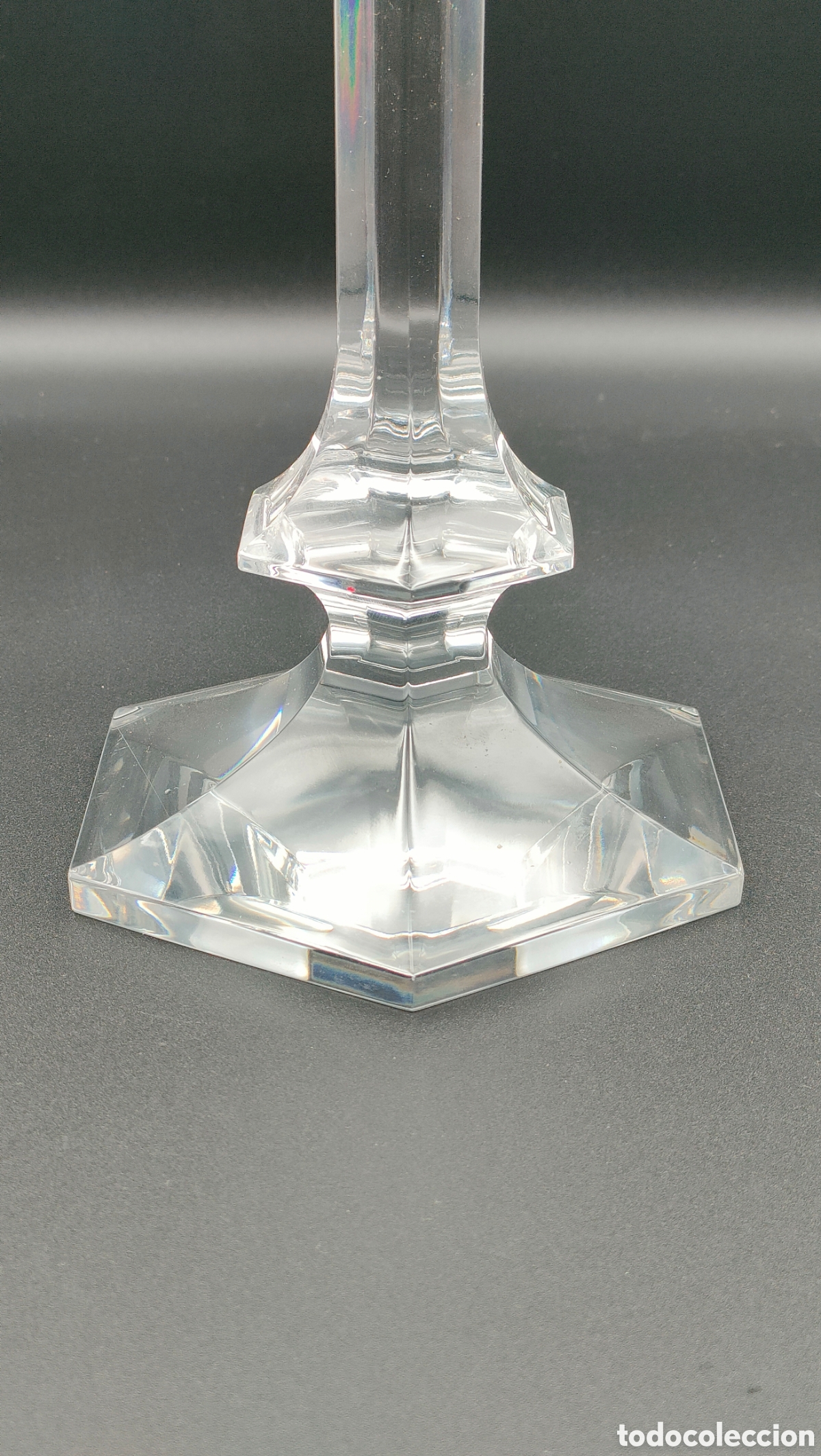 Antig&uuml;edades: Candelabro cristal Val Saint Lambert - Foto 2