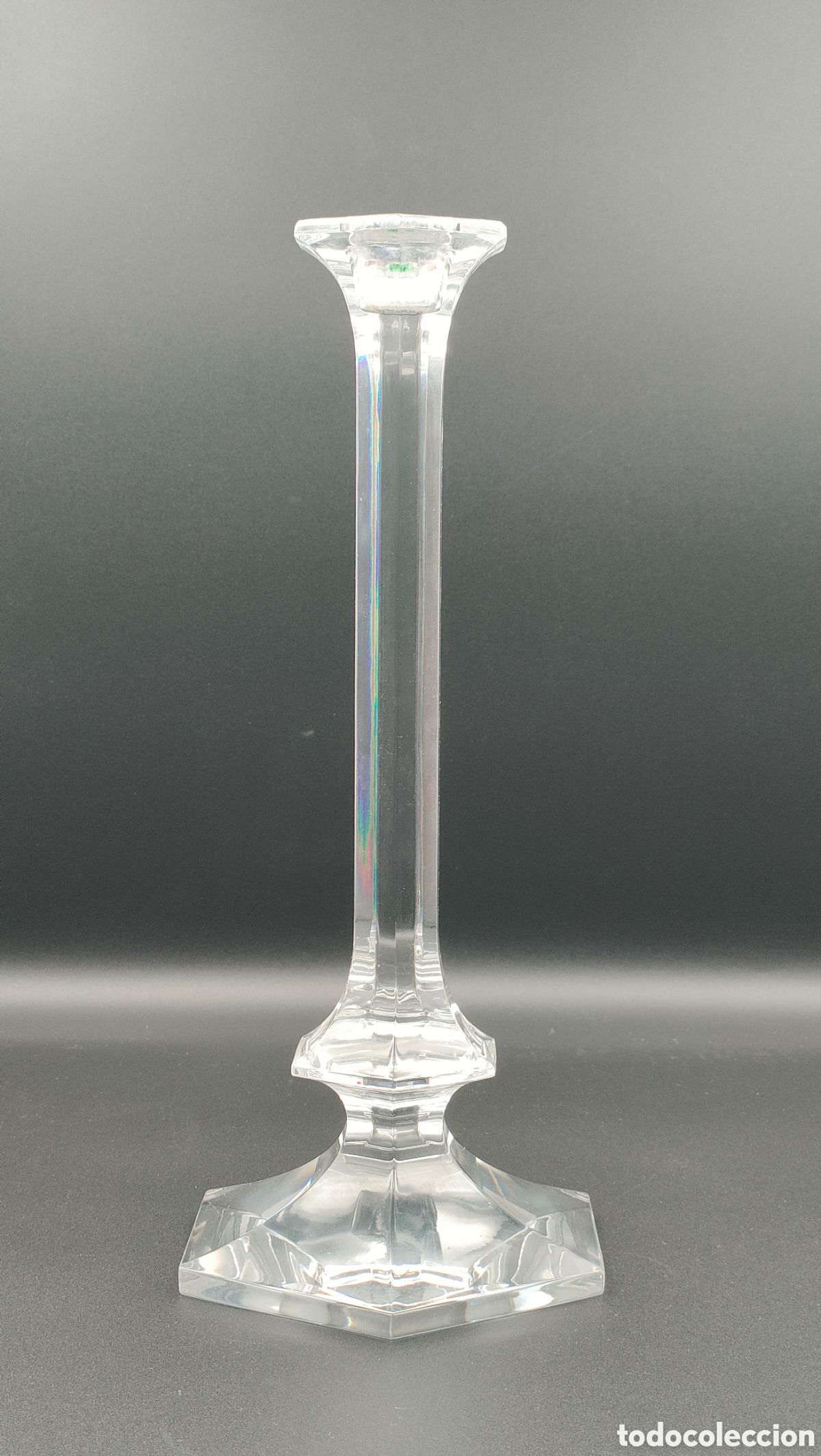 Antig&uuml;edades: Candelabro cristal Val Saint Lambert - Foto 4
