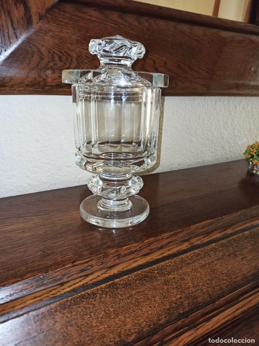 Antig&uuml;edades: BOMBONERA CRISTAL BOHEMIA MOSER PRAGA ALTO 21 DI&Aacute;METRO 32,5 TAPA 12 CENTIMETROS