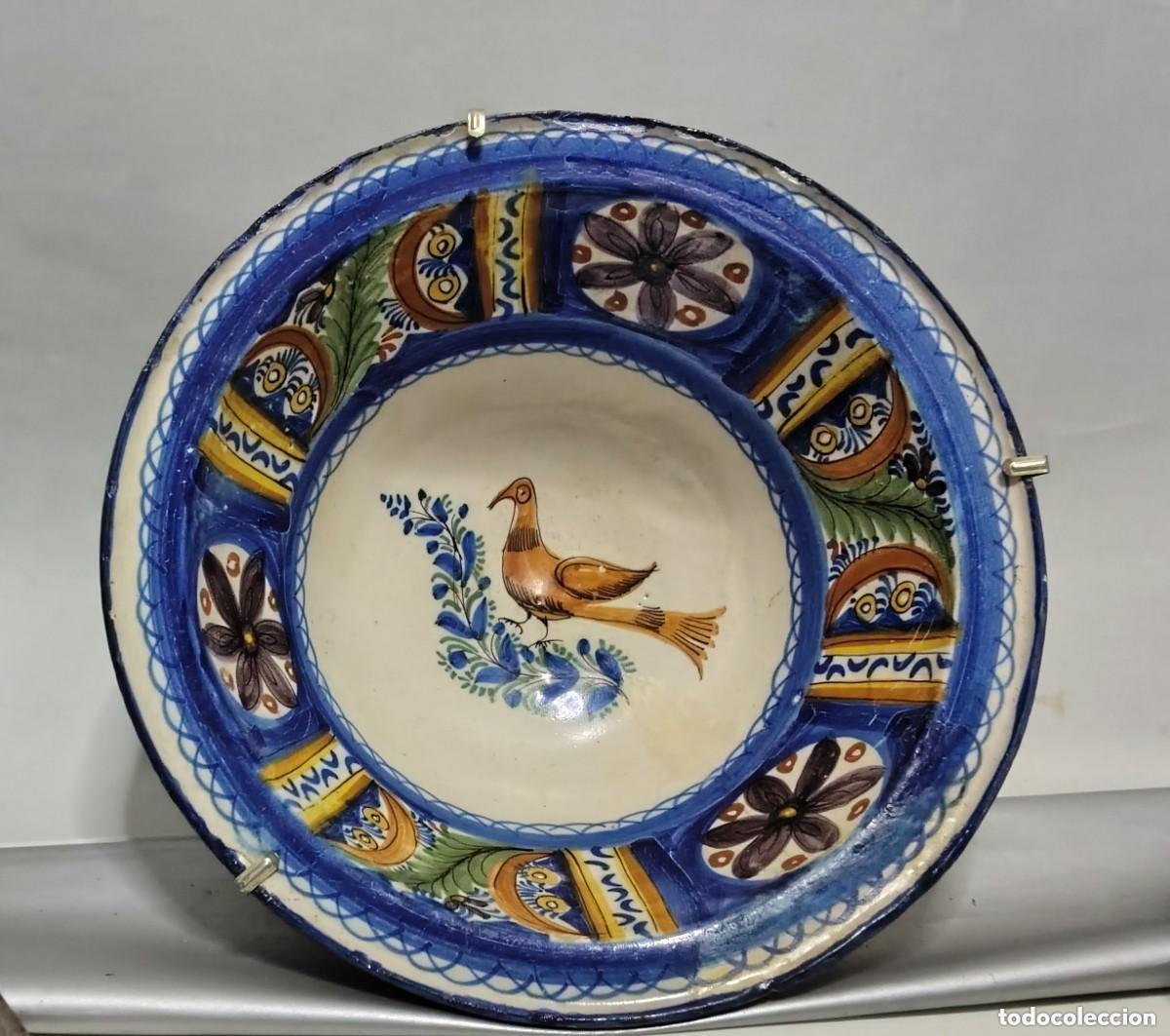 Antig&uuml;edades: ANTIGUO LEBRILLO/CUENCO EN CER&Aacute;MICA MANISES , siglo XIX