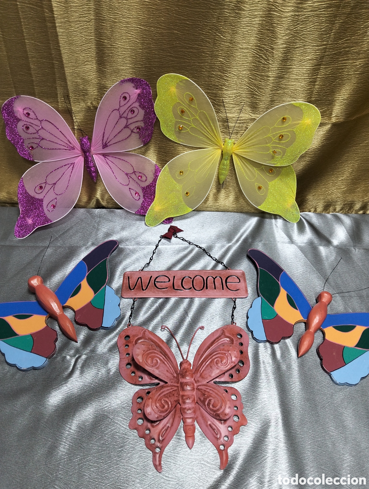 Antig&uuml;edades: Lote 5 mariposas distintas - Foto 1
