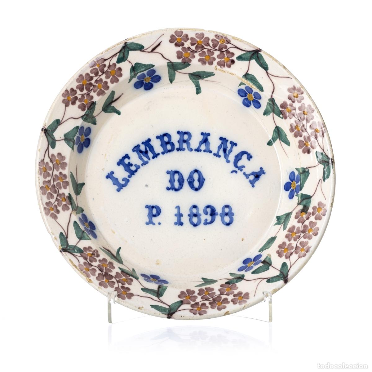 Oggetti Antichi: PLATO PARA HABLAR HECHO DE LOZA