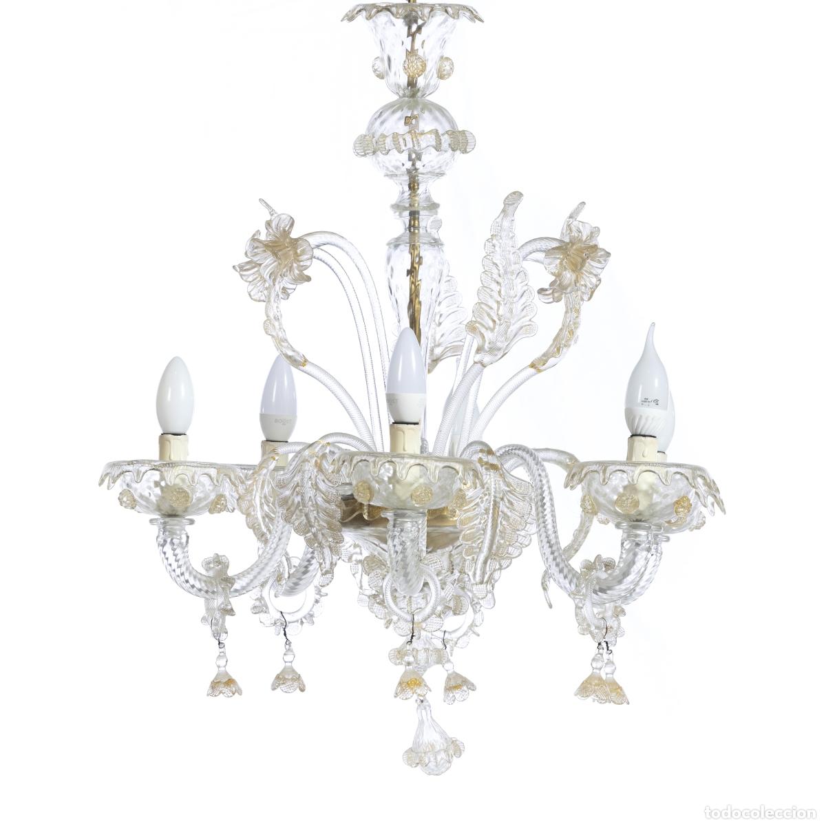 Antiguidades: l&aacute;mpara de techo veneciana