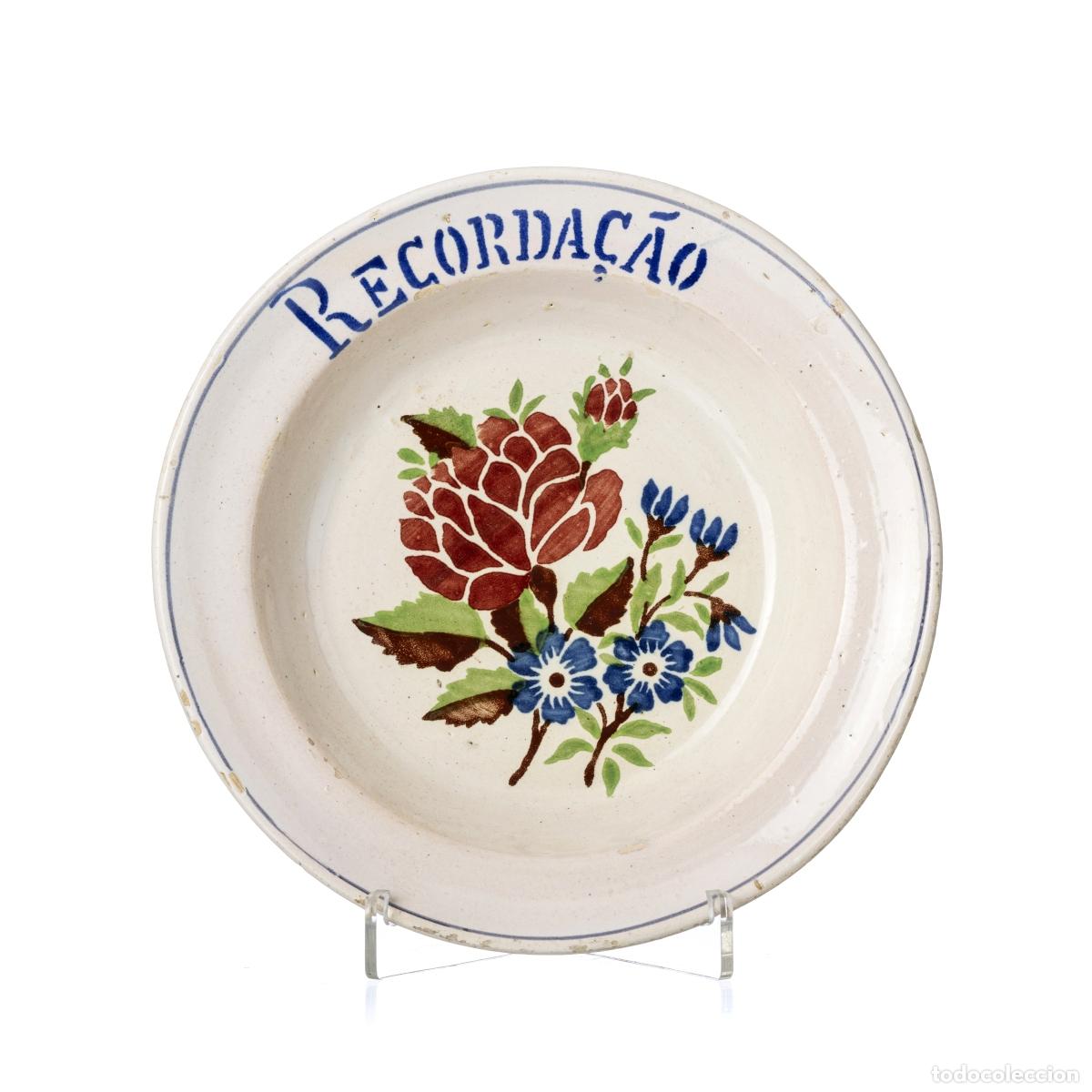 Oggetti Antichi: PLATO PARA HABLAR HECHO DE LOZA