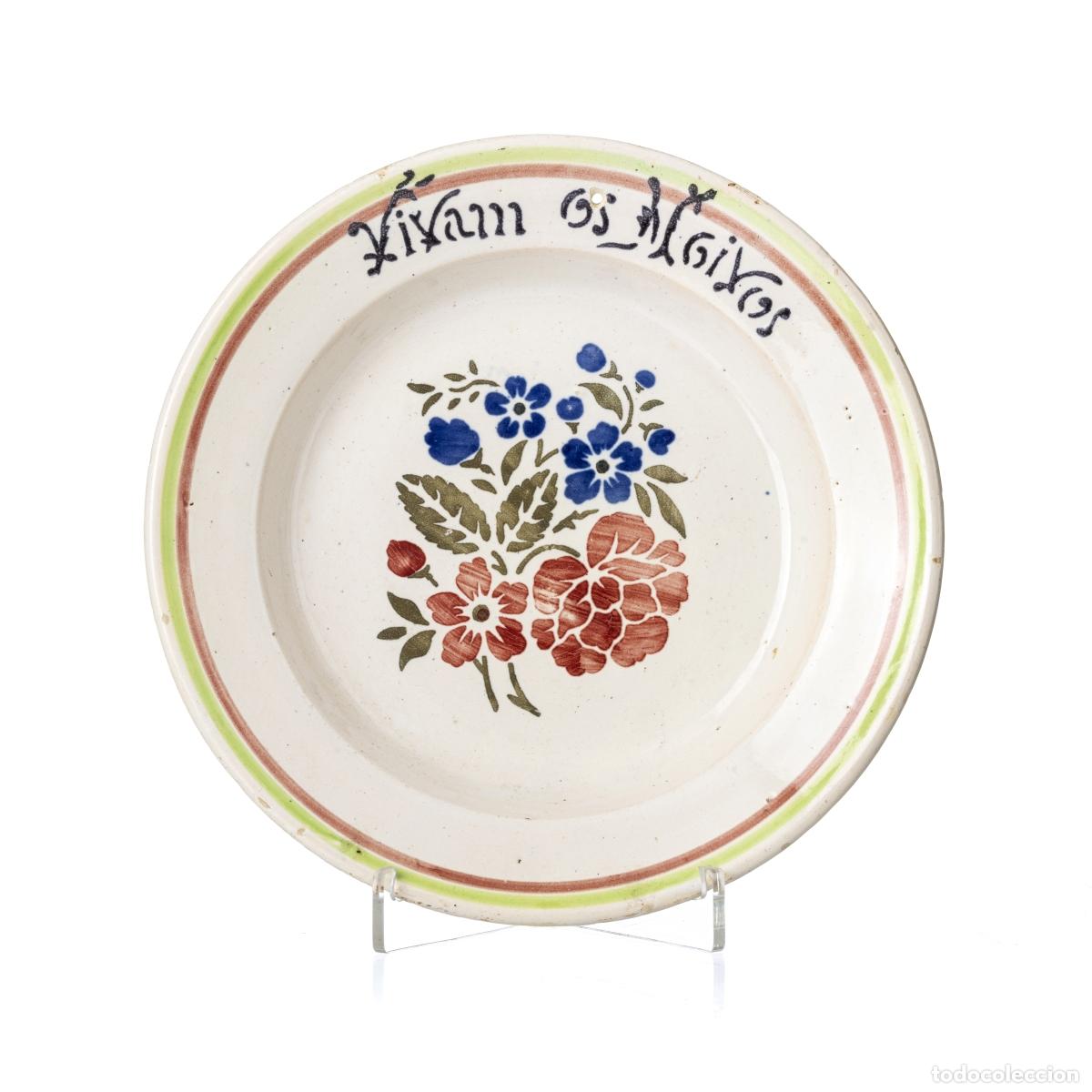 Antiques: PLATO PARA HABLAR HECHO DE LOZA