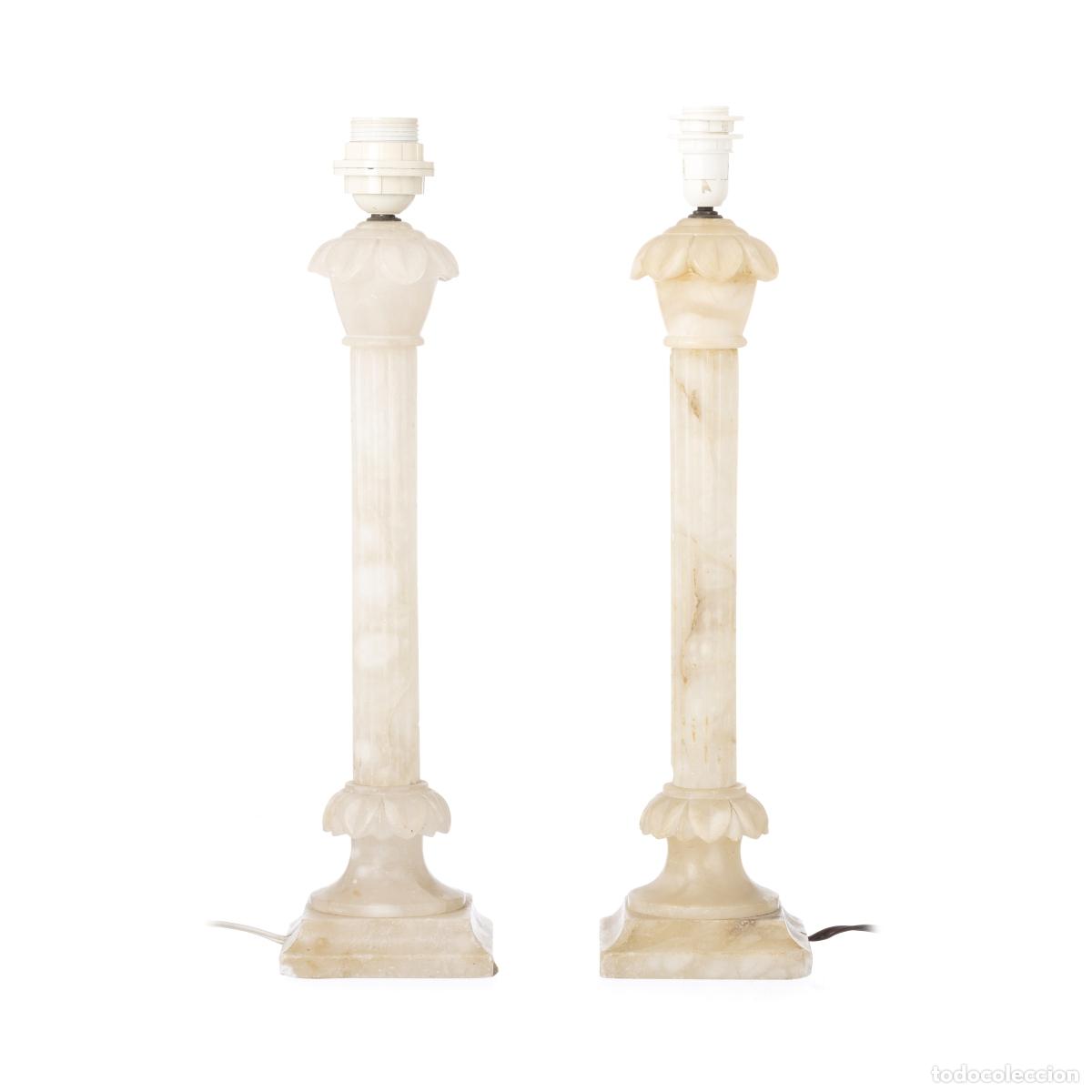 Antiguidades: PAR DE L&Aacute;MPARAS DE MESA