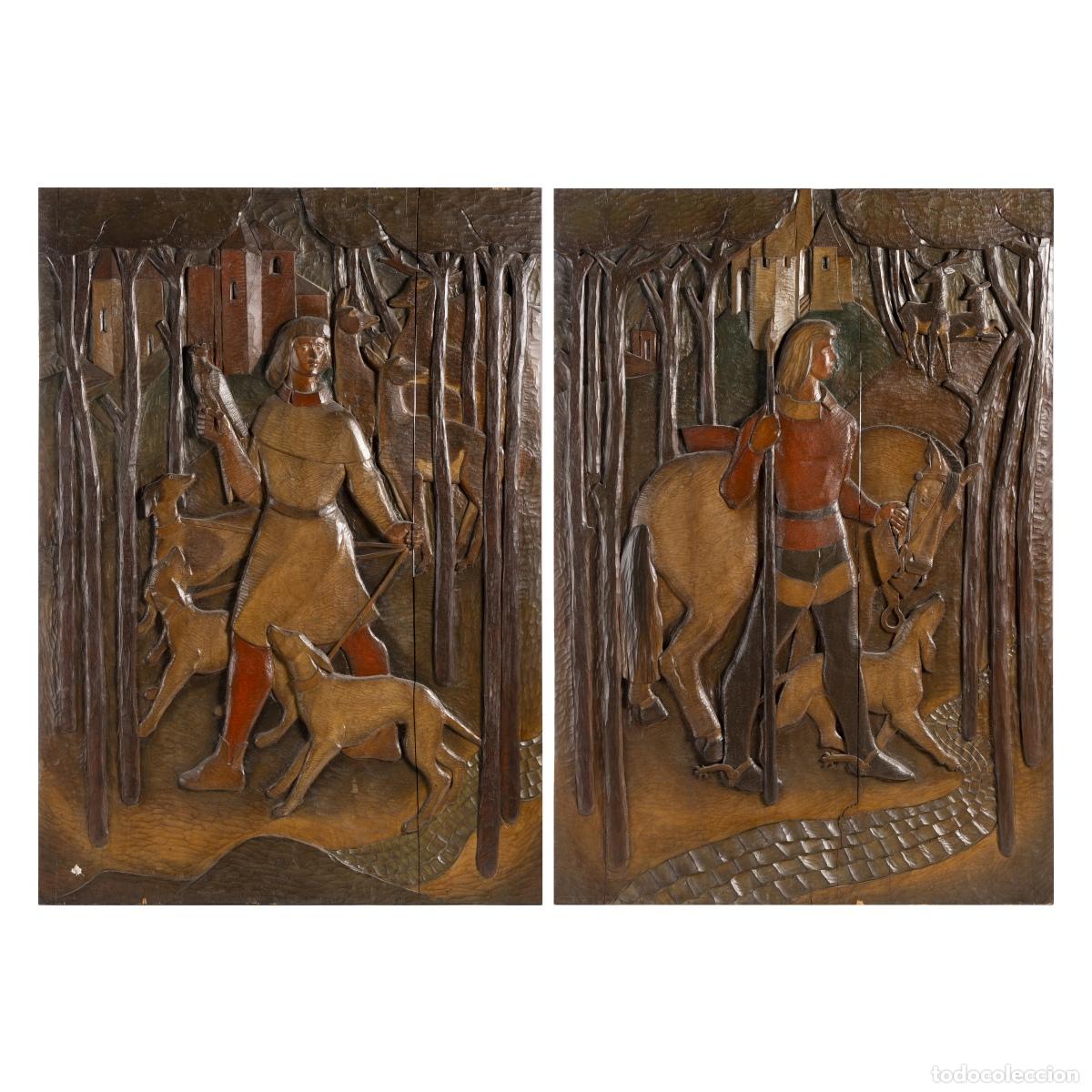 Antig&uuml;edades: PAR DE PANELES DE PARED - Foto 1