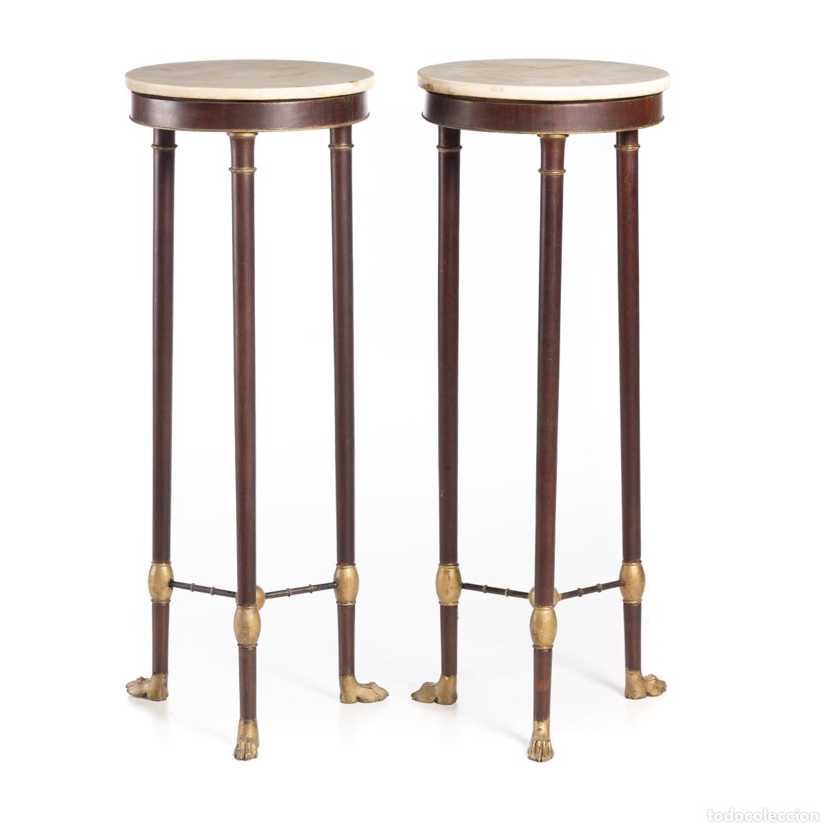 Antiquit&eacute;s: PAR DE COLUMNAS DE ESTILO IMPERIO