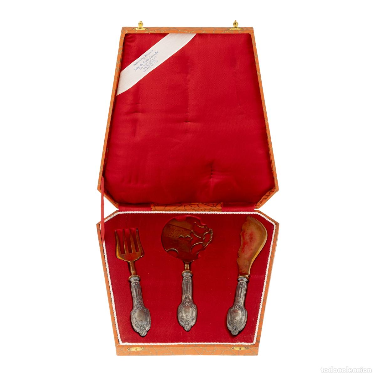 Oggetti Antichi: JUEGO DE CUBIERTOS DE PLATA PARA SERVIR