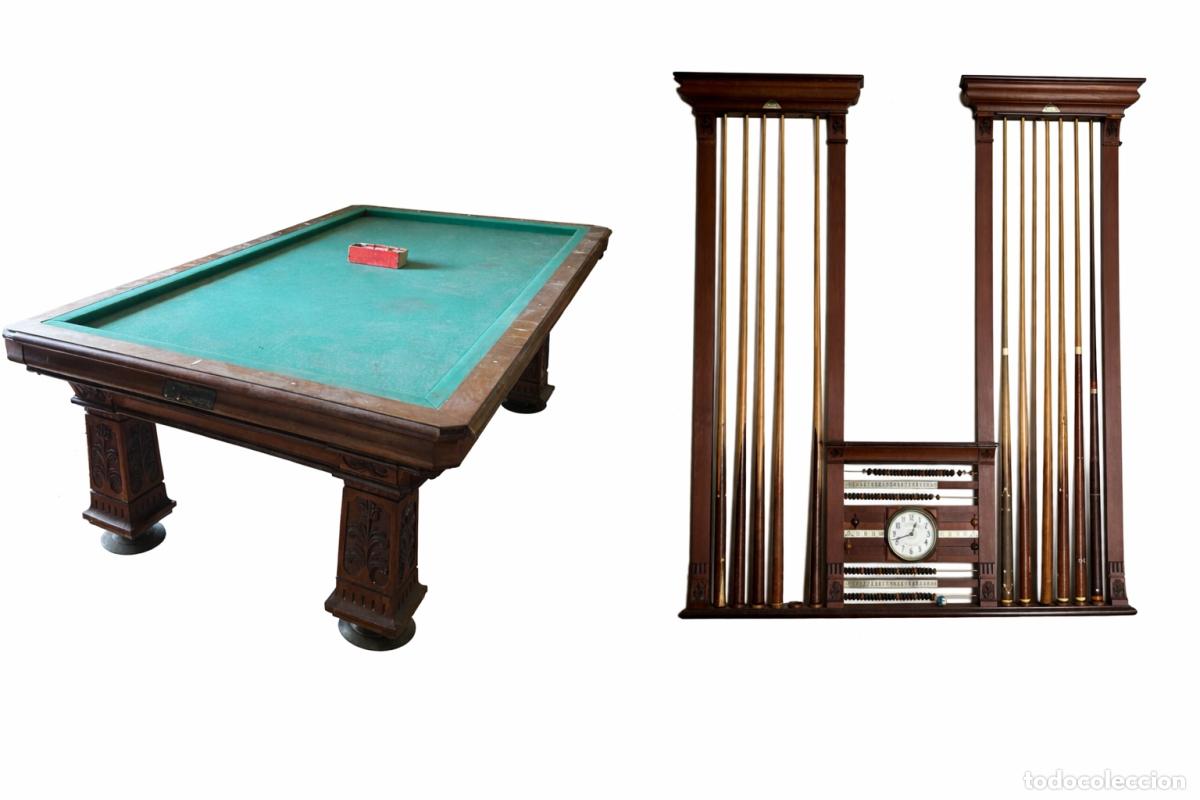 Antig&uuml;edades: Mesa de billar Art Nouveau