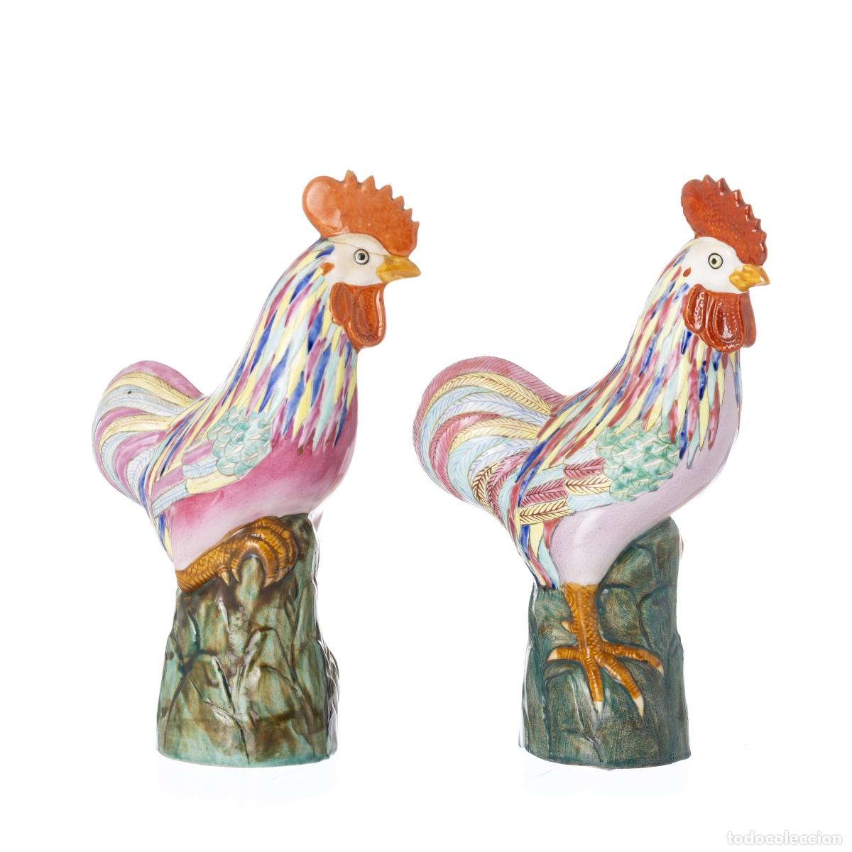 Oggetti Antichi: PAREJA DE GALLOS