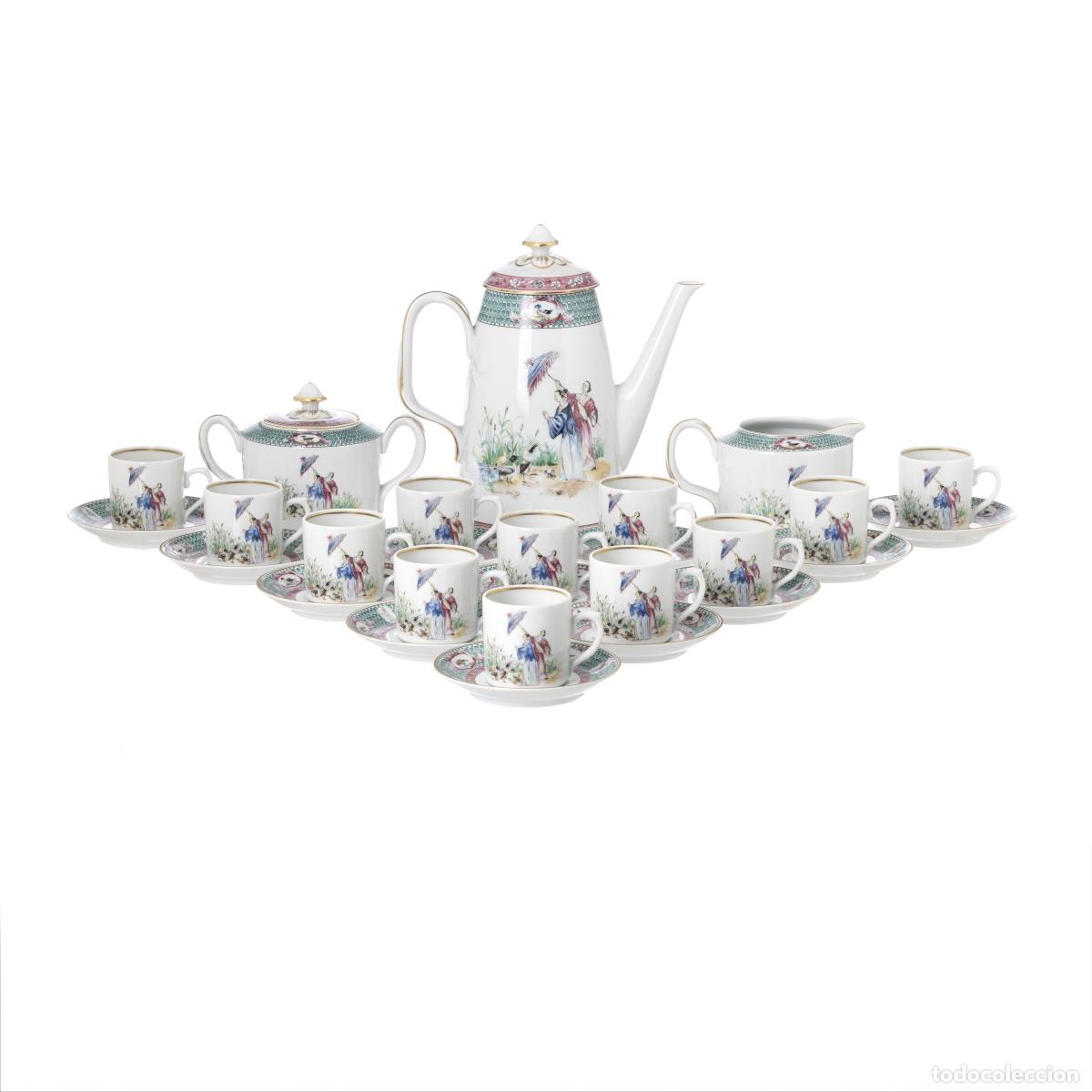 Antiques: SERVICIO DE CAF&Eacute; DAMA DE PARASOL VISTA ALEGRE