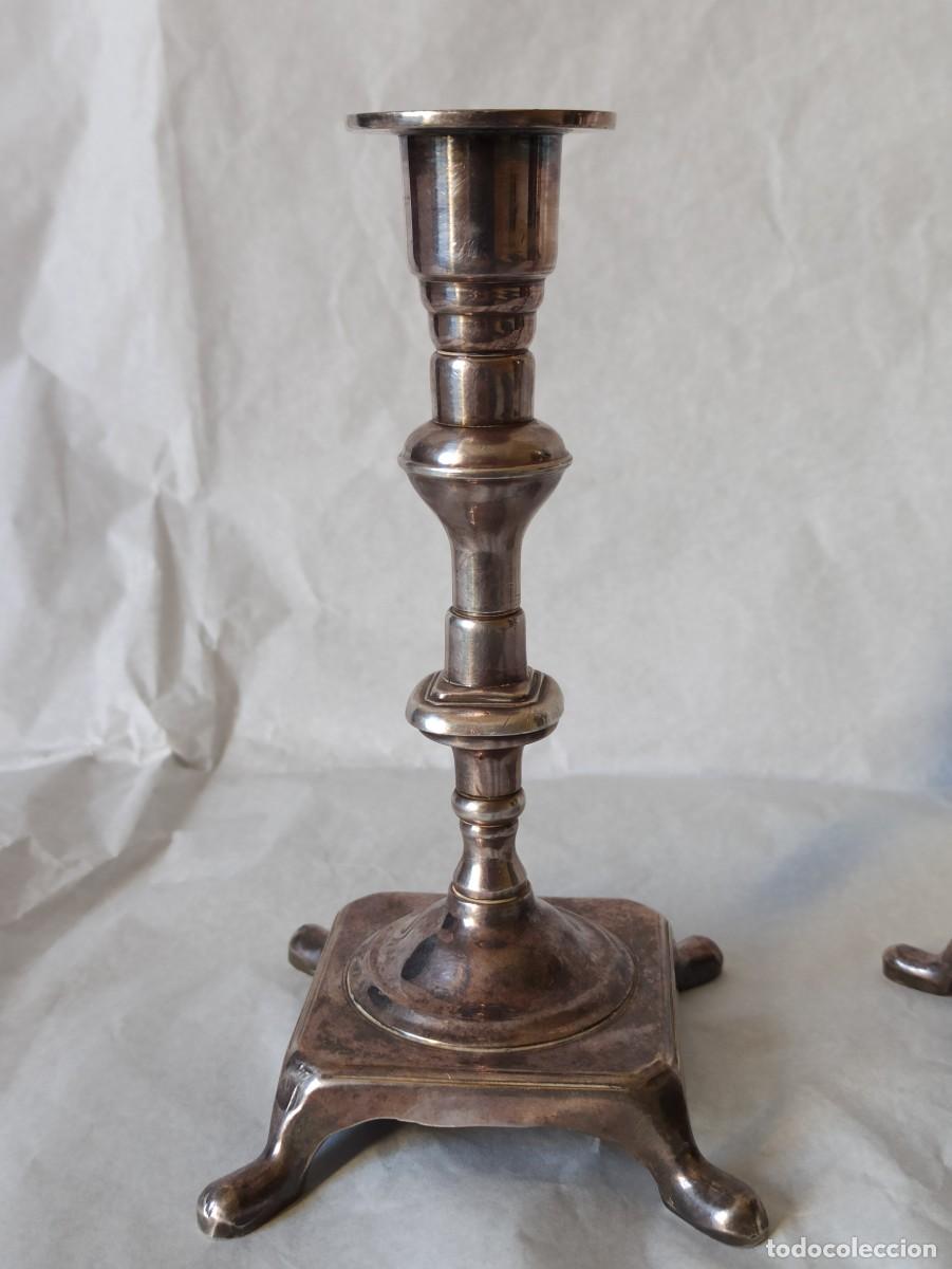 Antig&uuml;edades: Coppia di candelabri placcati argento - Foto 3