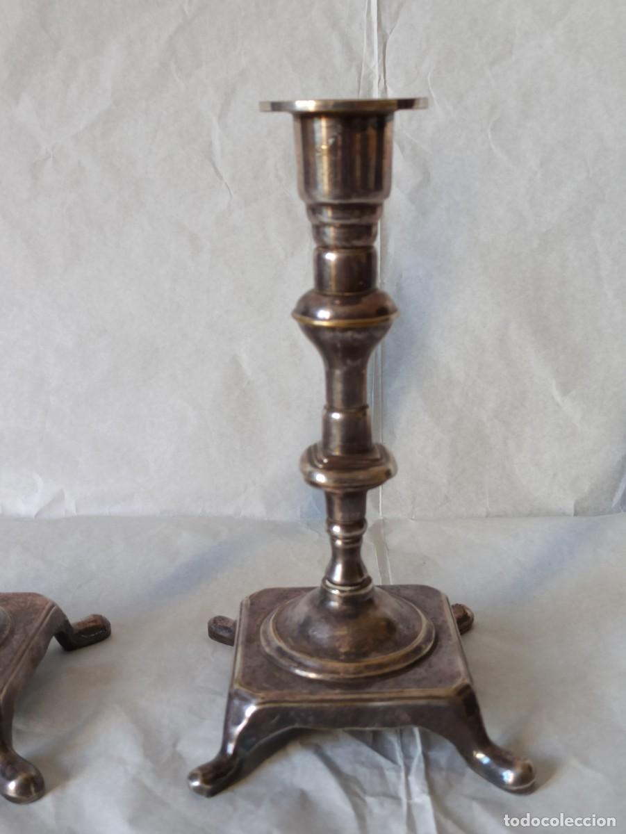 Antig&uuml;edades: Coppia di candelabri placcati argento - Foto 4