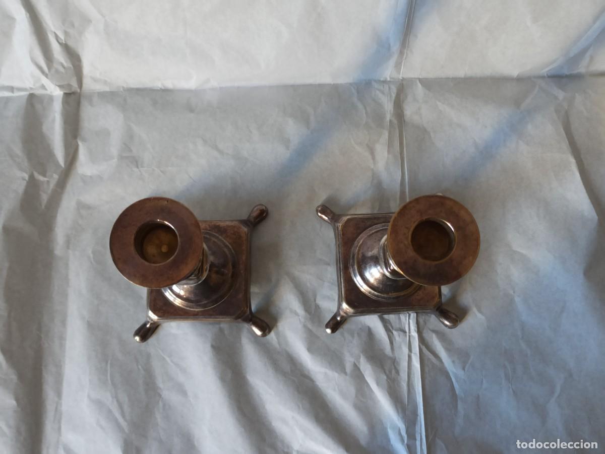 Antig&uuml;edades: Coppia di candelabri placcati argento - Foto 6