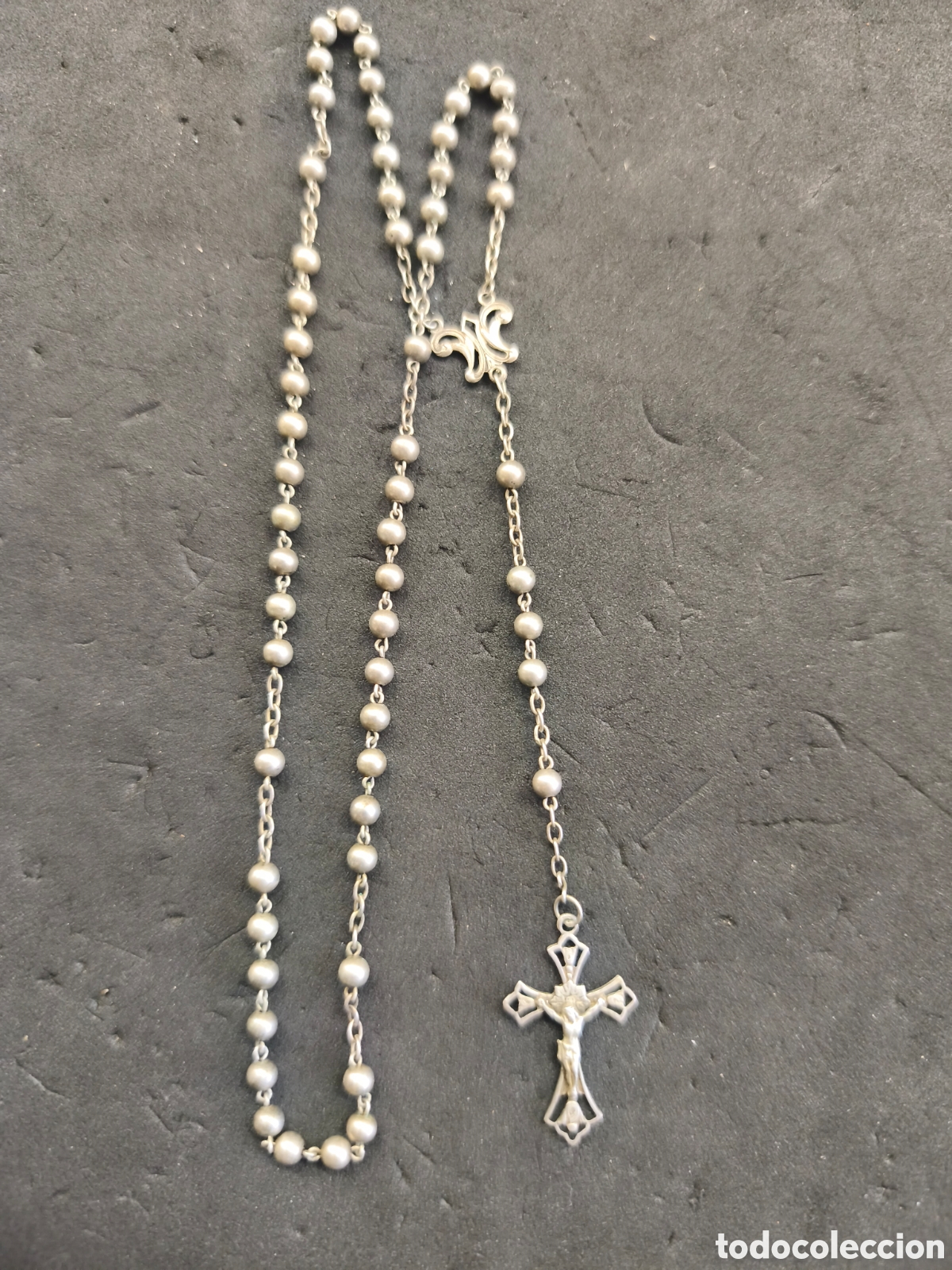 Antig&uuml;edades: Antiguo Rosario plata 33cm