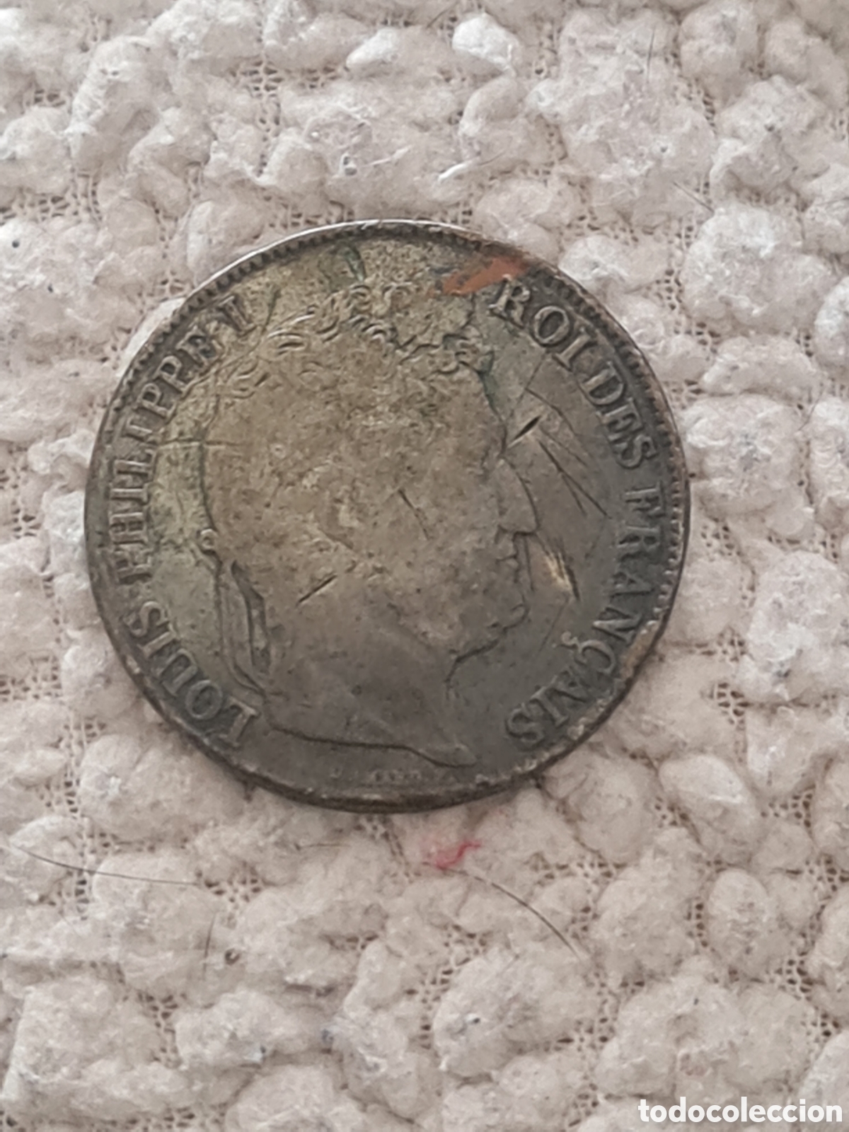 Antig&uuml;edades: ​5 Francos Plata 1845 Luis Felipe I - Ceca W (Lille) - P&aacute;tina Original