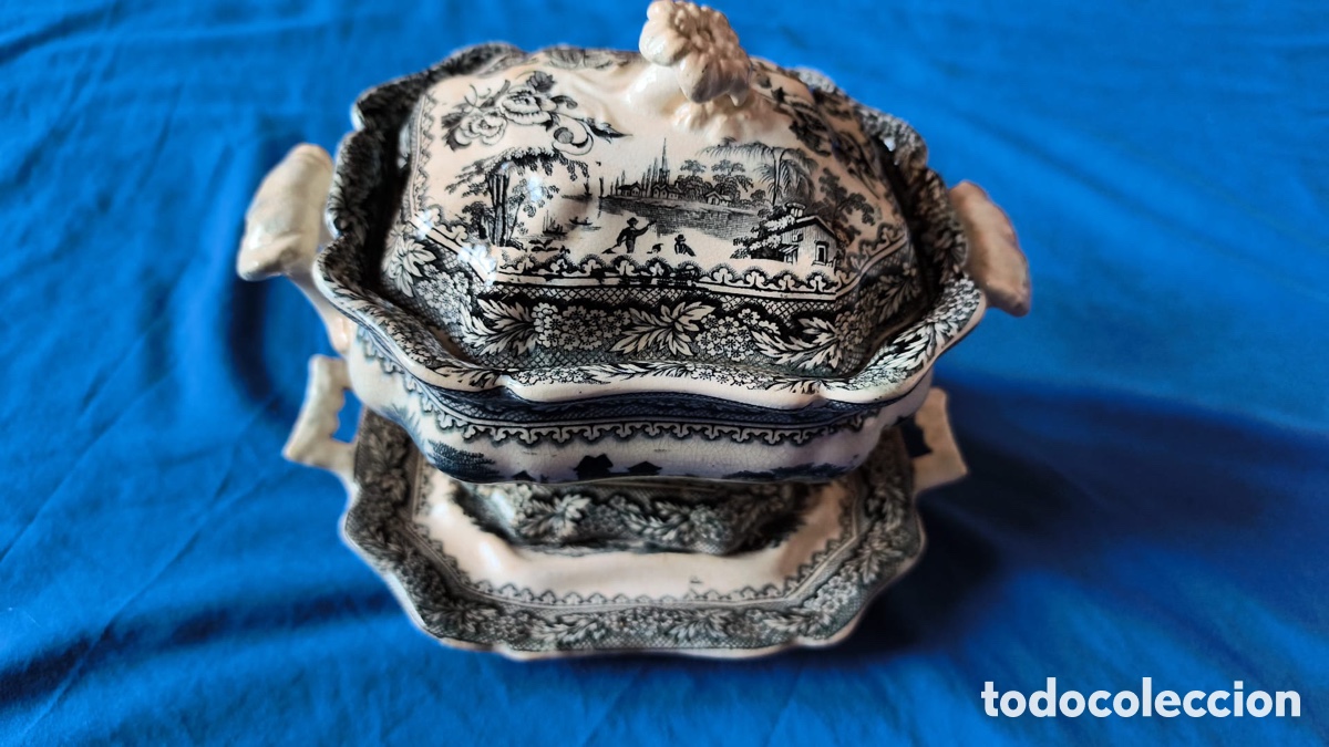 Antig&uuml;edades: Magn&iacute;fica sopera de Sargadelos 3 &egrave;poca 1845 - Foto 5