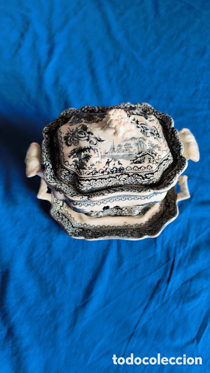 Antig&uuml;edades: Magn&iacute;fica sopera de Sargadelos 3 &egrave;poca 1845 - Foto 1