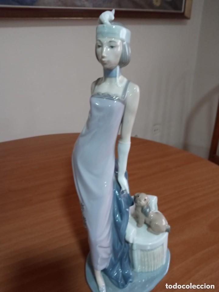 Antiques: Preciosa figura de lladro mujer a&ntilde;os 20 - daisa 1982