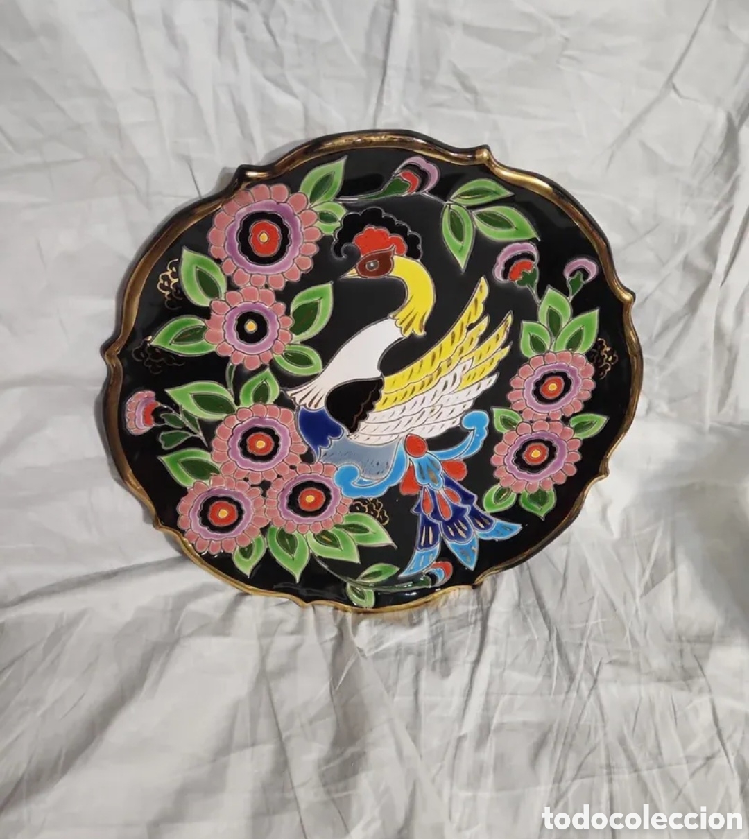 Antig&uuml;edades: Plato Cer&aacute;mica Jose Royo Vilar pintado a mano. Manises. Valencia