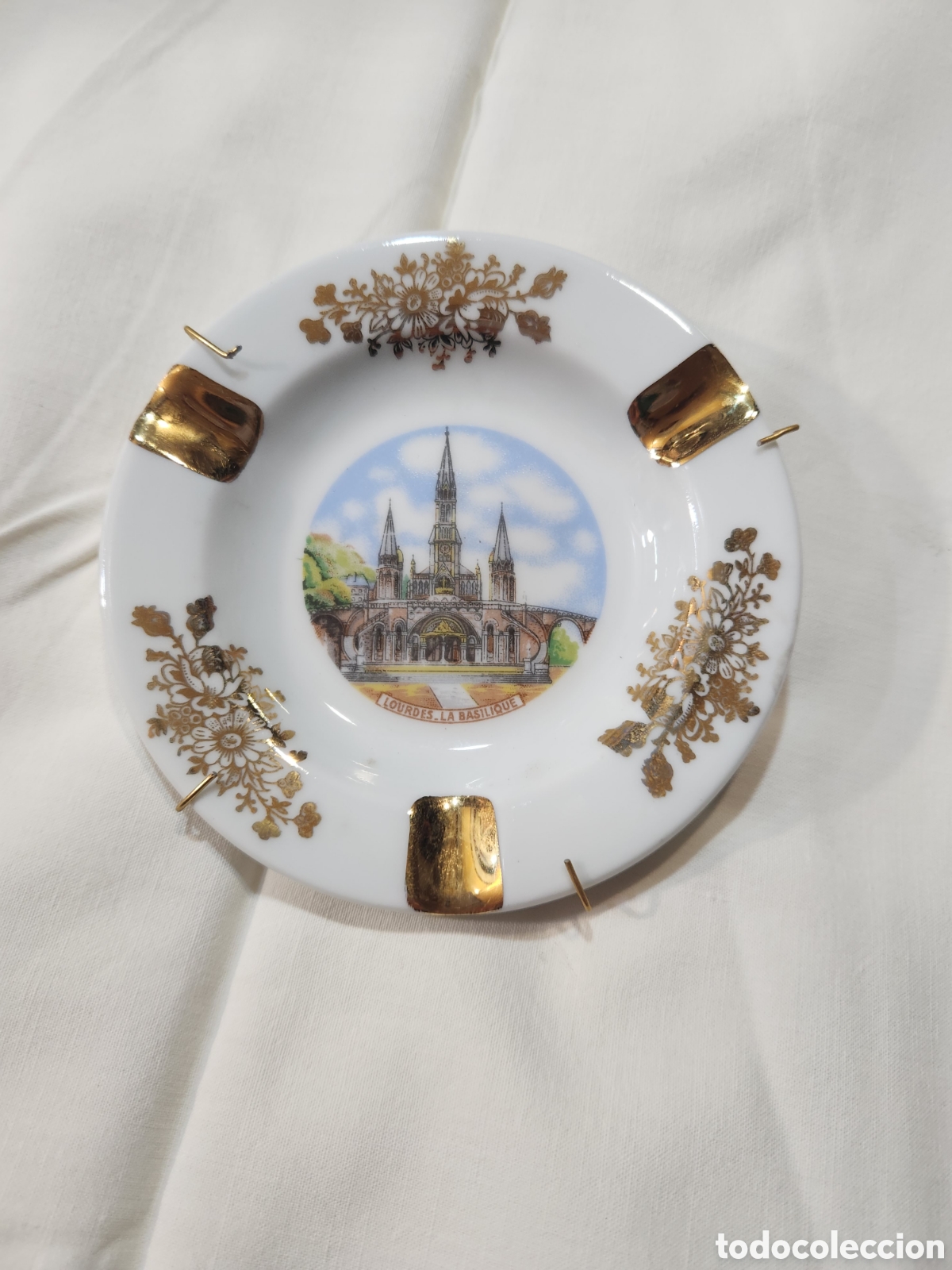 Antiguidades: CENICERO LIMOGES JAMMET SEIGNOLLES. SOUVENIR LOURDES.