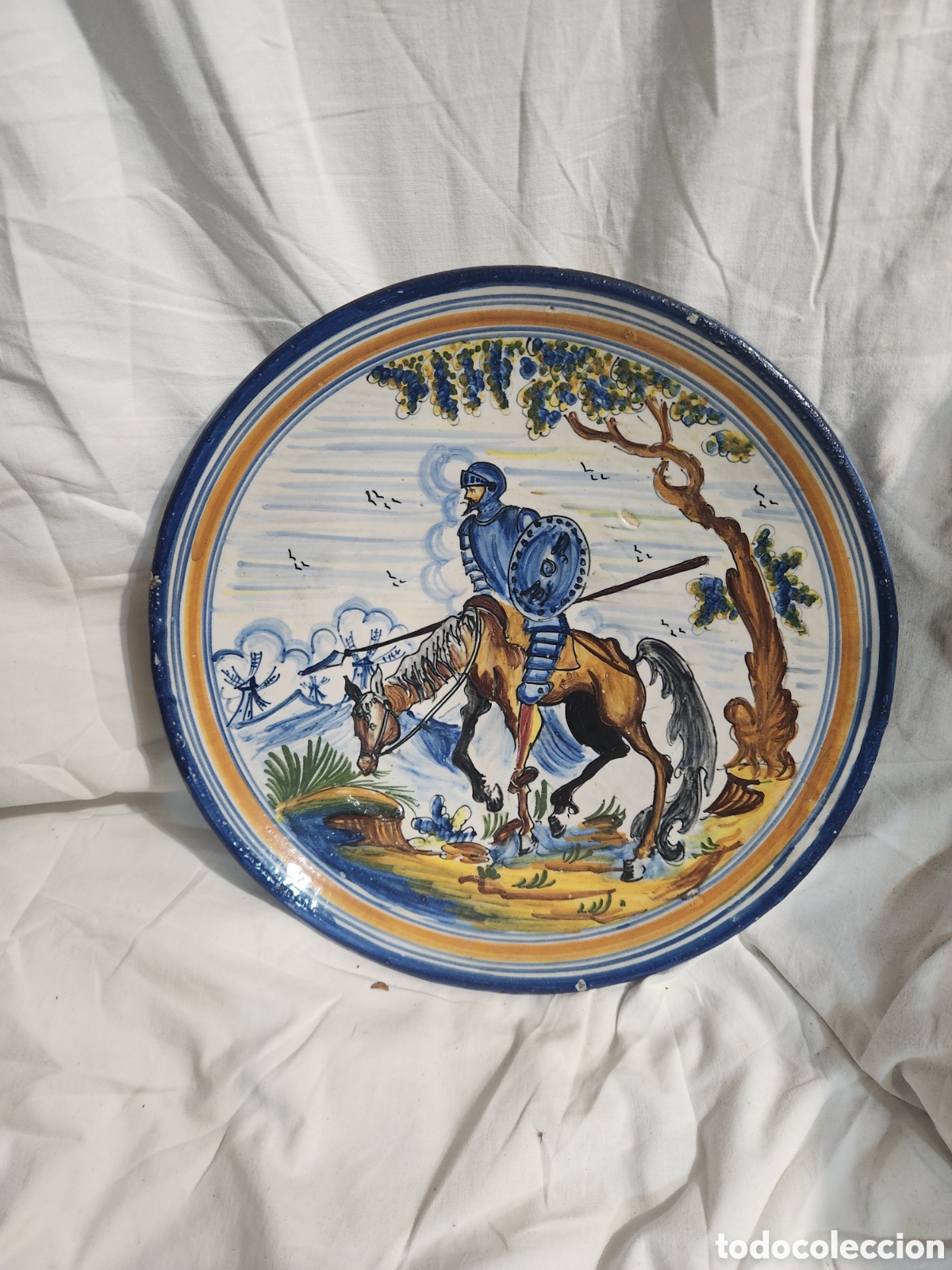 Oggetti Antichi: GRAN PLATO DE CERAMICA LA PILARICA PUENTE DEL ARZOBISPO