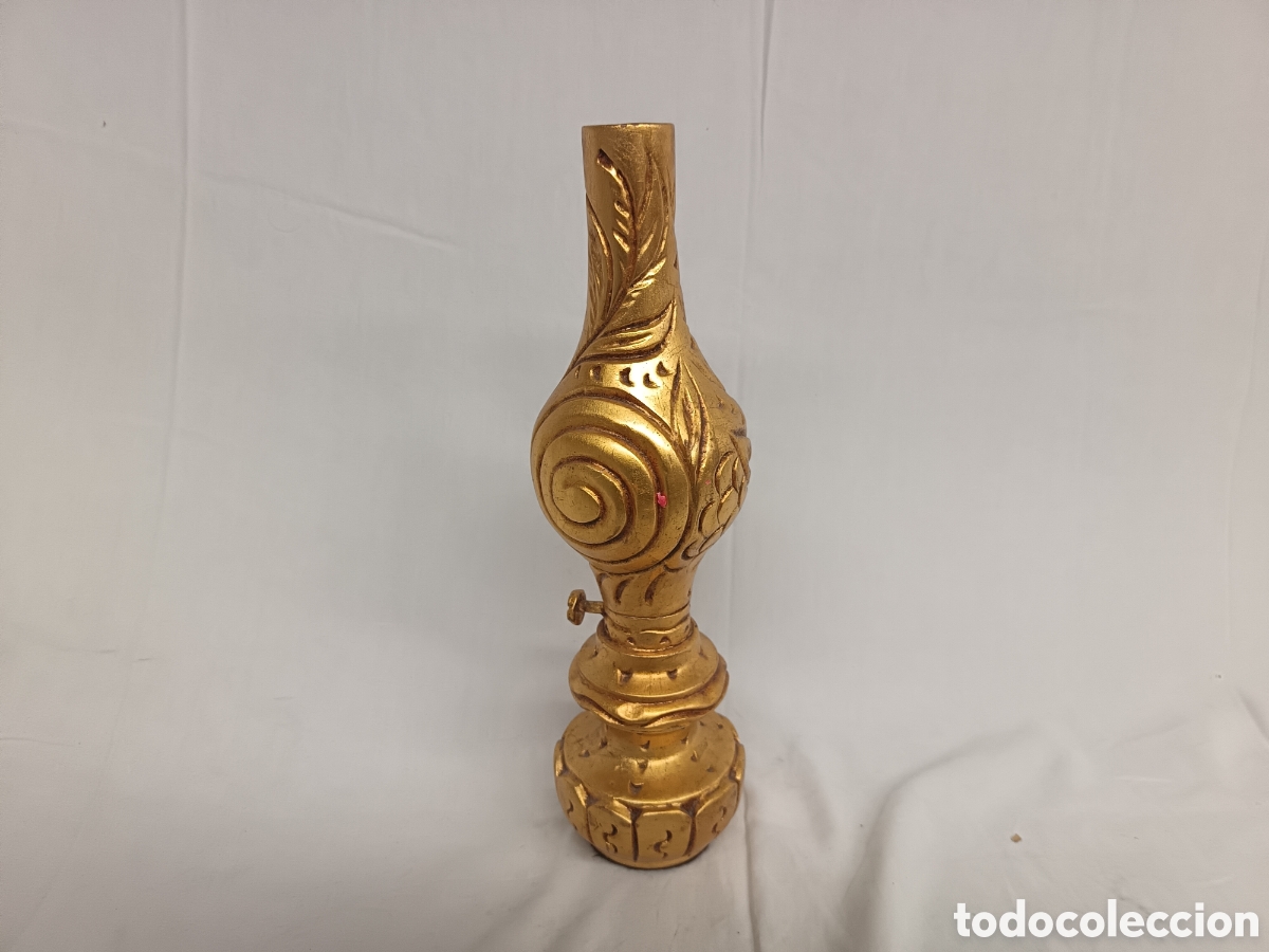 Antig&uuml;edades: PORTAVELAS DE MADERA, DORADO, DE ALTAR