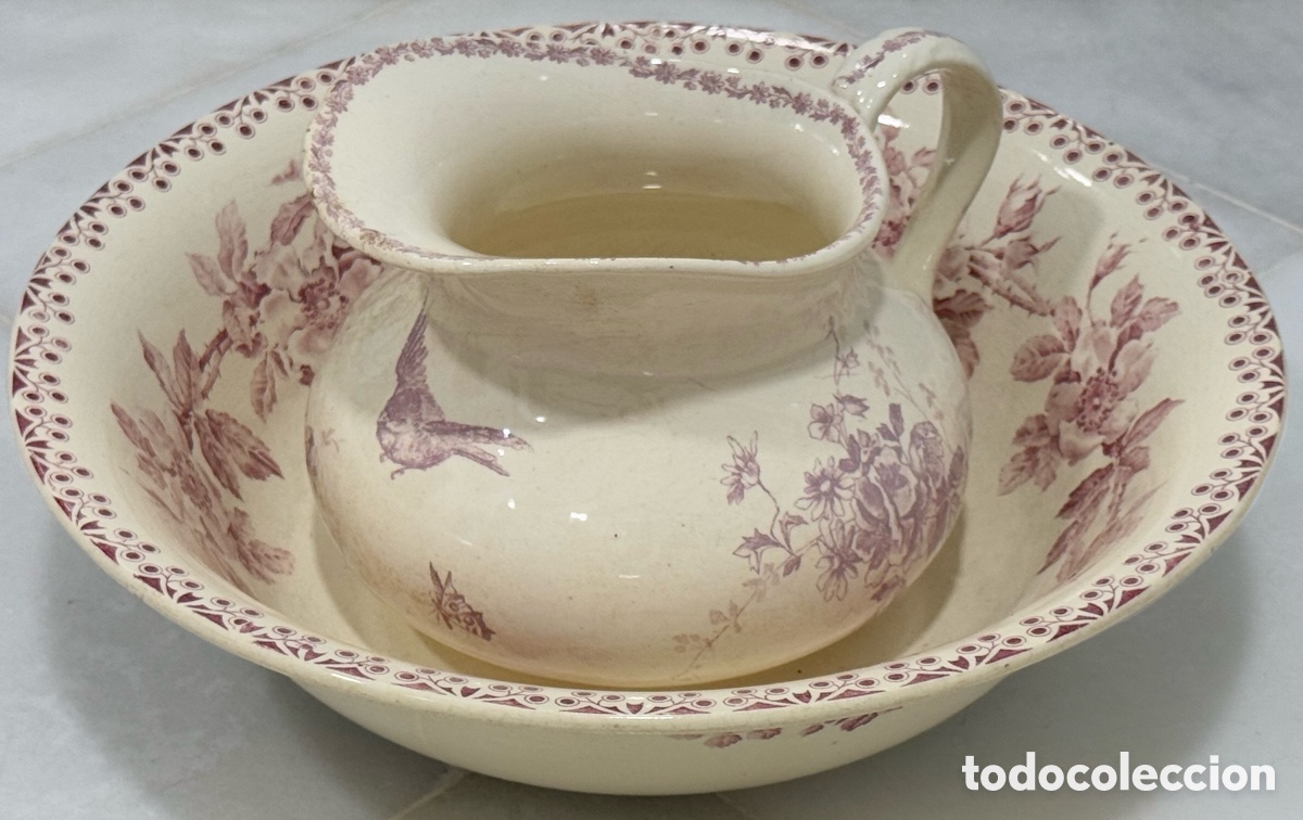 Oggetti Antichi: ANTIGUO Y ELEGANTE JUEGO AGUAMANIL FRANCIA XIX-XX