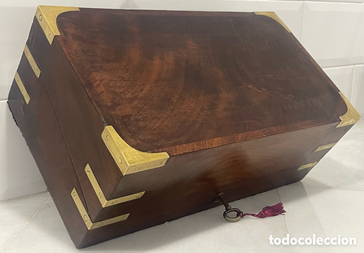 Oggetti Antichi: ANTIGUO ATRIL DE ESCRITURA DE BARCO INGL&Eacute;S XIX-XX