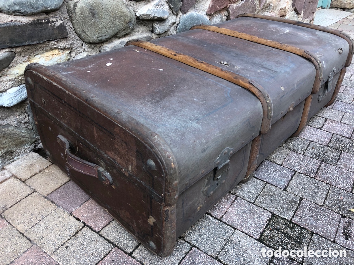 Antig&uuml;edades: ANTIGUO BA&Uacute;L DE MADERA PARA RESTAURAR - Foto 2