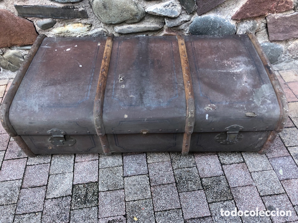 Antig&uuml;edades: ANTIGUO BA&Uacute;L DE MADERA PARA RESTAURAR - Foto 3