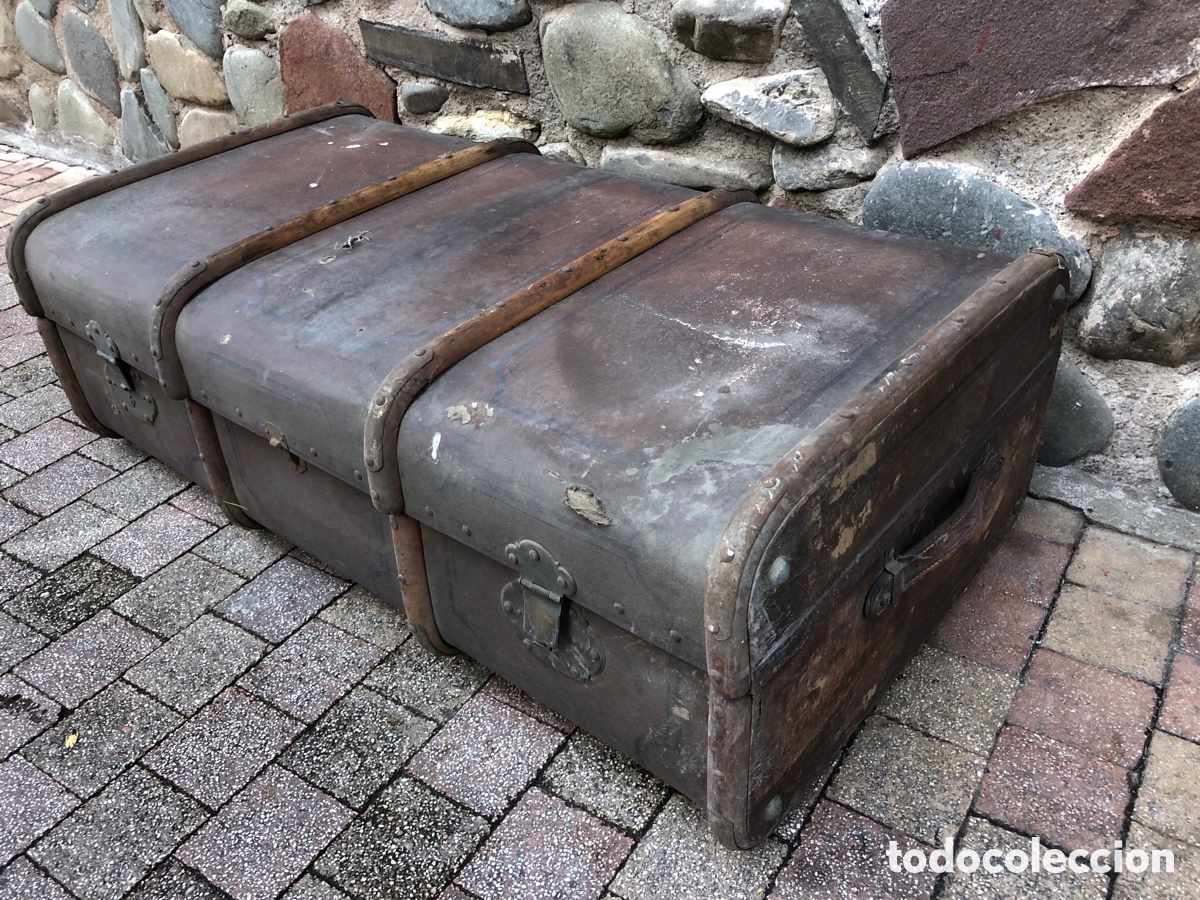 Antig&uuml;edades: ANTIGUO BA&Uacute;L DE MADERA PARA RESTAURAR - Foto 4