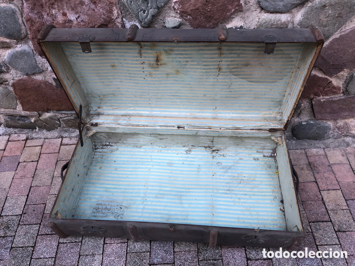 Antig&uuml;edades: ANTIGUO BA&Uacute;L DE MADERA PARA RESTAURAR - Foto 9