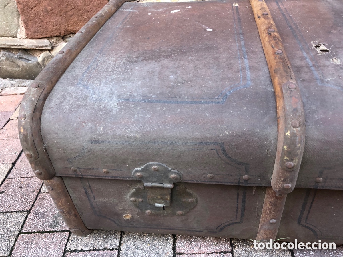 Antig&uuml;edades: ANTIGUO BA&Uacute;L DE MADERA PARA RESTAURAR - Foto 10