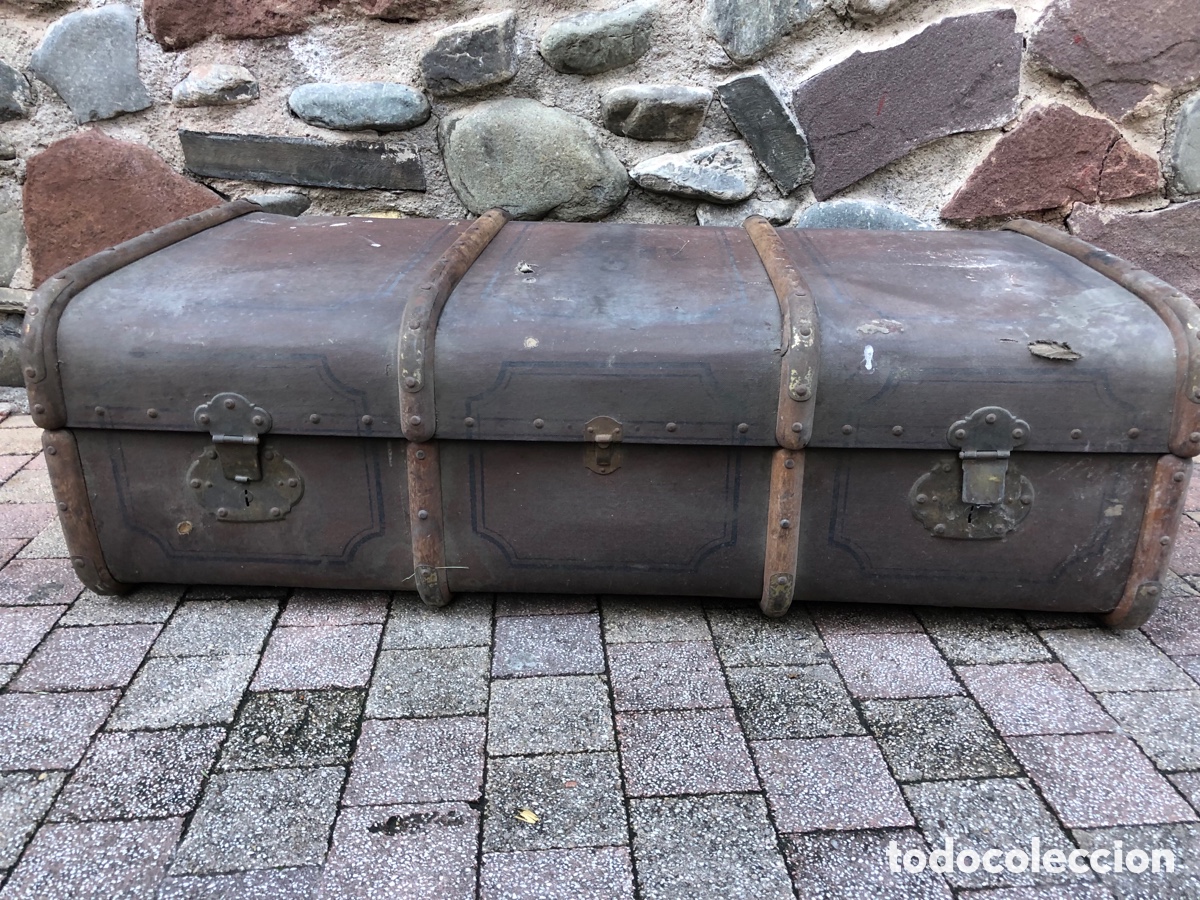 Antig&uuml;edades: ANTIGUO BA&Uacute;L DE MADERA PARA RESTAURAR - Foto 1