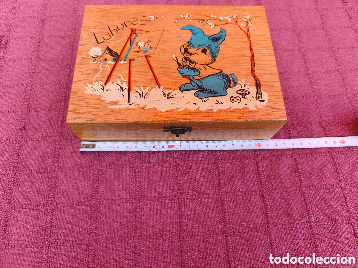 Antig&uuml;edades: CAJA ANTIGUA DE MADERA DE LABORES - Foto 15