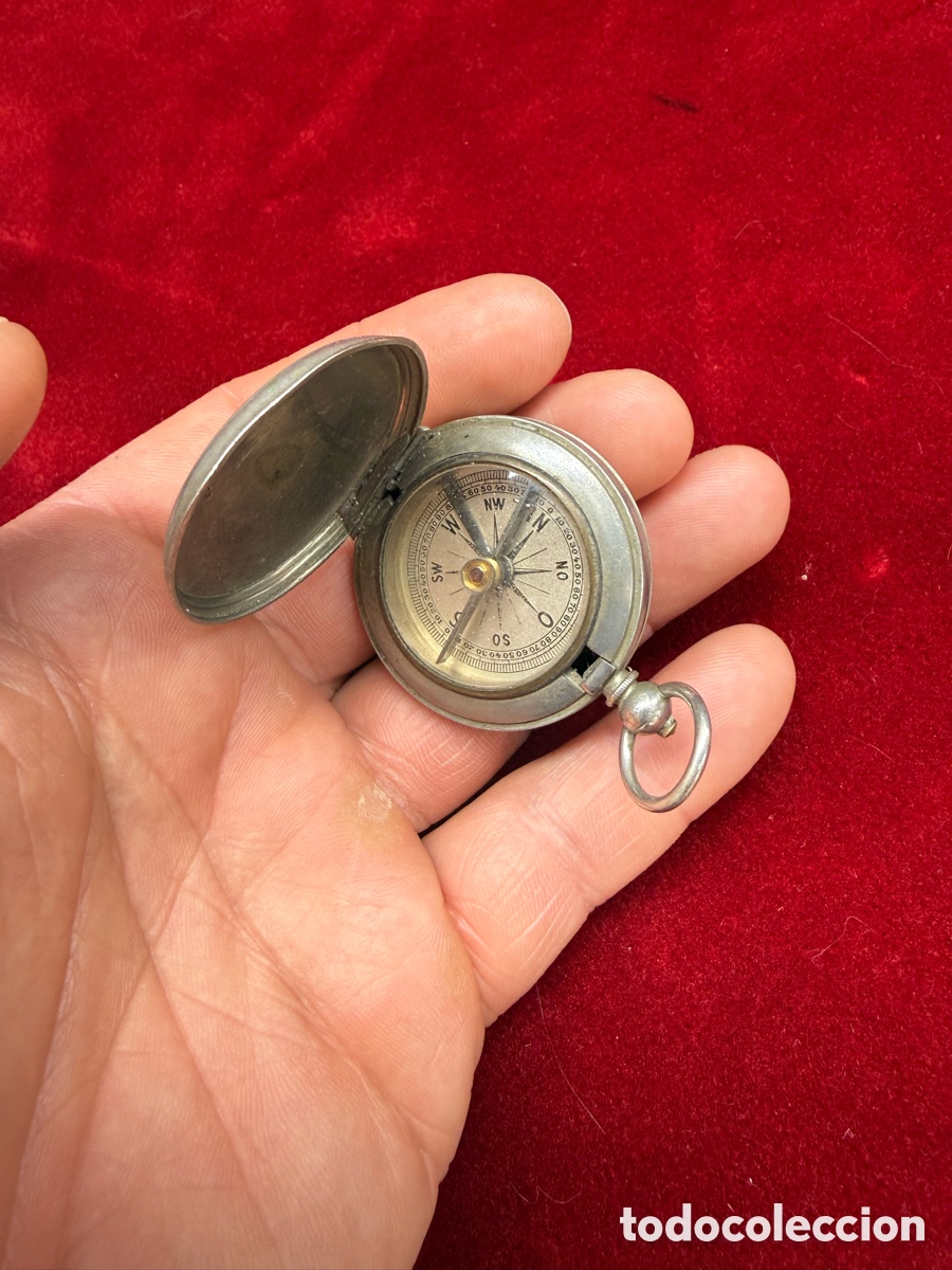 Antig&uuml;edades: Antigua brujula de bolsillo,funcionando!