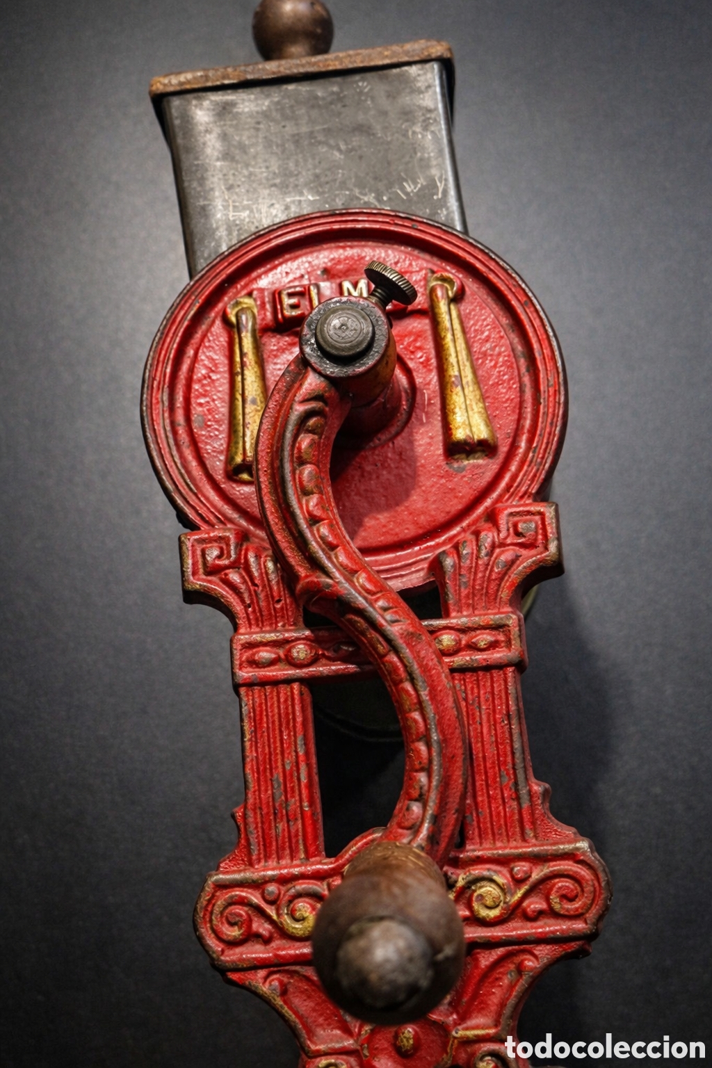 Antiquit&eacute;s: Rallador antiguo Elma hierro fundido manual mordaza