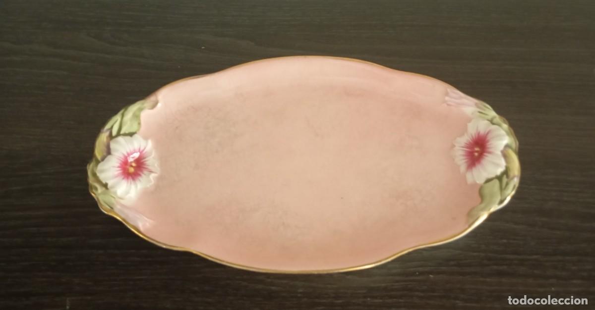 Antiques: FUENTE OVALADA PARA SERVIR ANTIGUA DE 1940, DE PORCELANA, ROYAL WINTON GRIMWADES, COLECCI&Oacute;N PINK