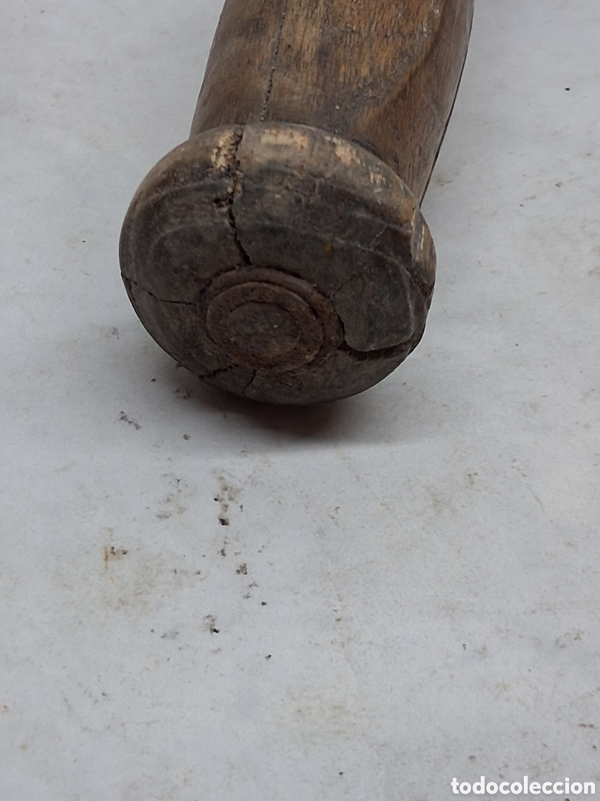 Antig&uuml;edades: Antiguo podon mango madera - Foto 4