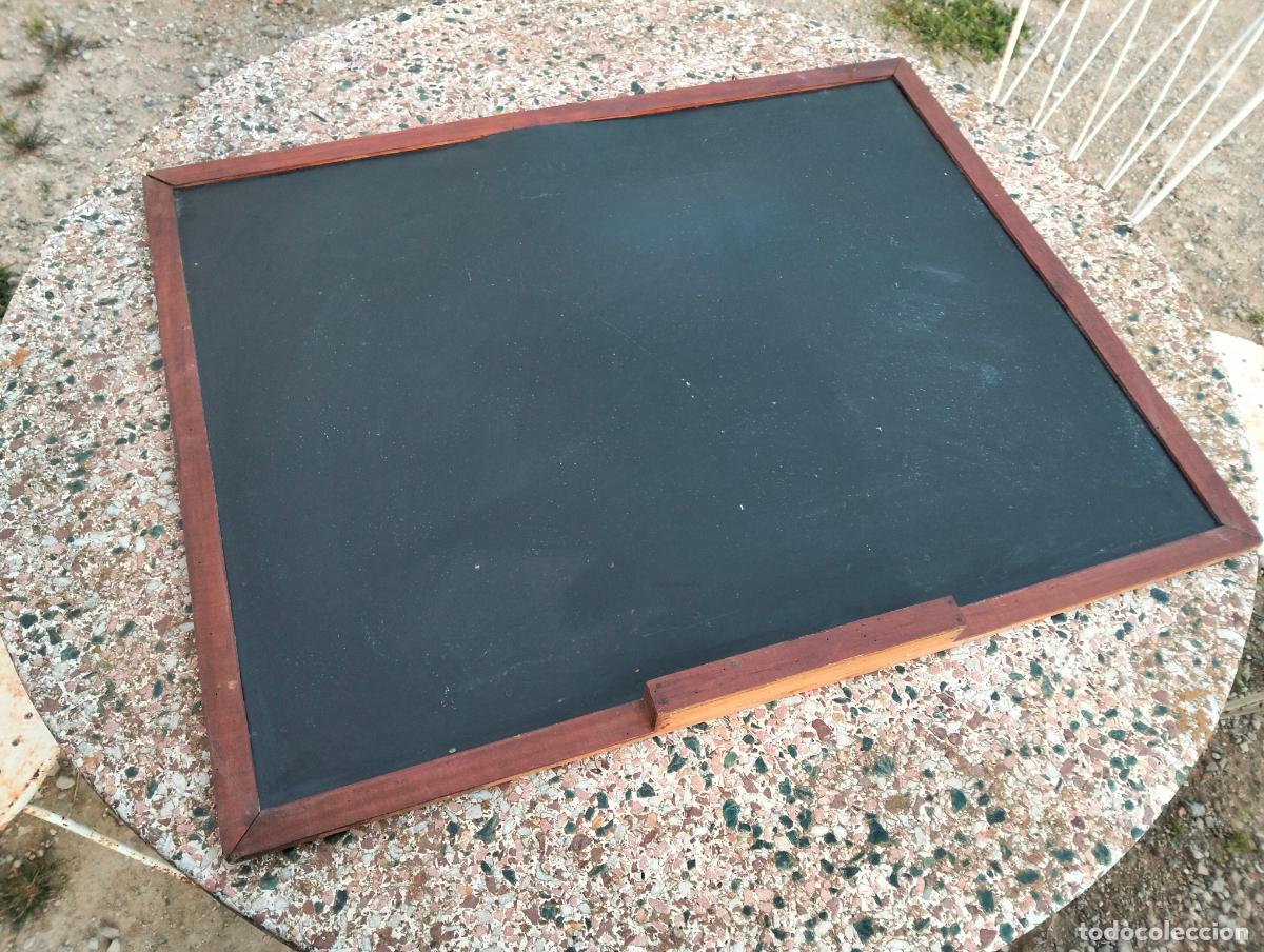 Antiquit&eacute;s: Pizarra antigua de madera estilo colegio aula de alumnos ense&ntilde;anza grande 70 x 86 cm aprox