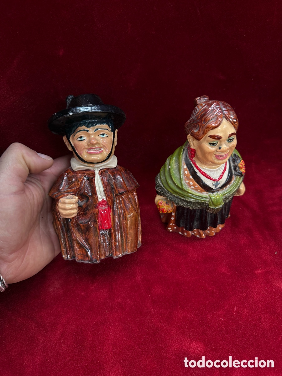 Antig&uuml;edades: Pareja de cabezudos de Burgos,Ceramica!