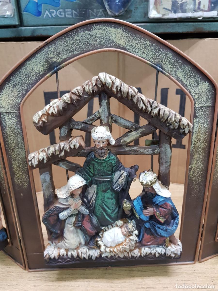 Antig&uuml;edades: TRIPTICO RELIGIOSO-ALTO 50 CM - Foto 3