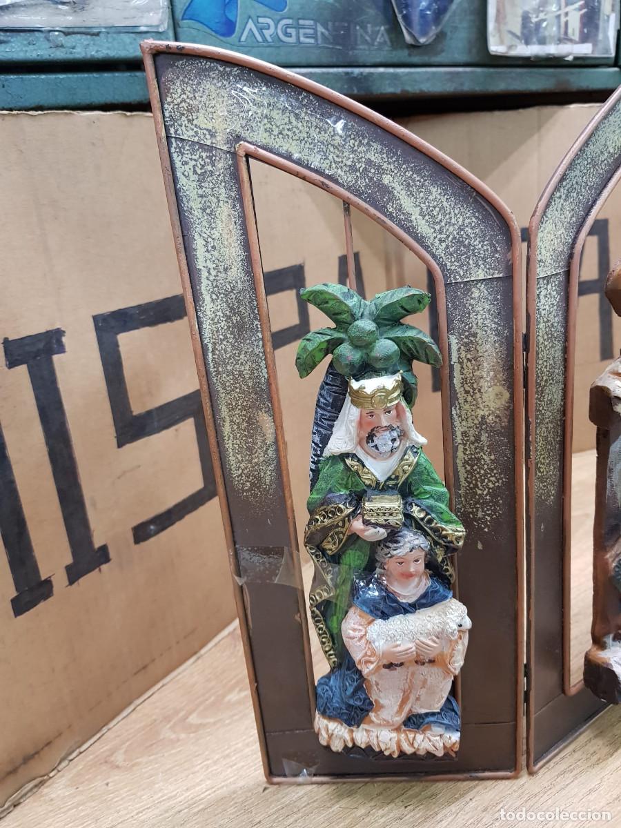 Antig&uuml;edades: TRIPTICO RELIGIOSO-ALTO 50 CM - Foto 4