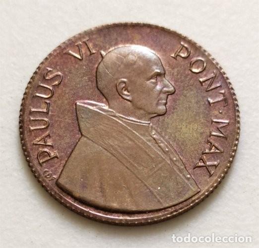 Antig&uuml;edades: Medalla conmemorativa del Papa Pablo VI. Roma. Conserva brillo original