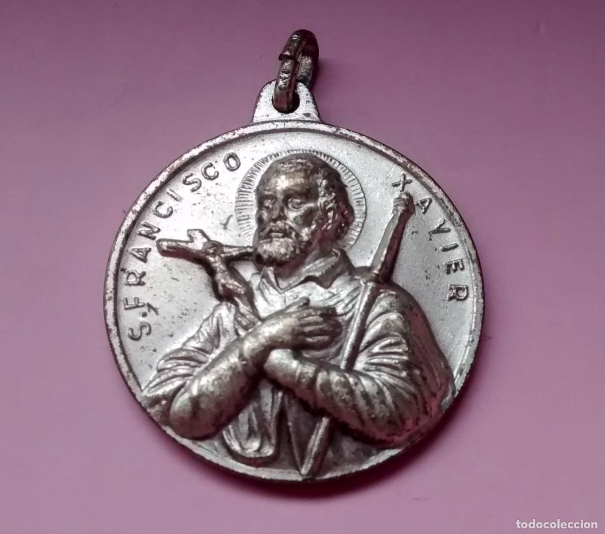 Antig&uuml;edades: MEDALLA S. FRANCISCO XAVIER - SOUVENIR - 2,60 X 2,60 CMS. - MUY BUEN ESTADO